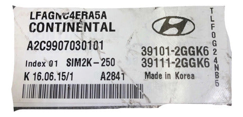 Computadora Hyundai Sonata 2015-2017 2.4L 39101-2GGK6