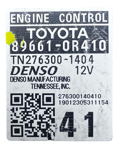 Computadora Toyota Rav4 2.5l A/t 19-20 89661-0r410 (41)