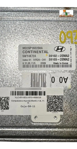 Computadora Hyundai Elantra 1.8l 11-13 39102-2ema2
