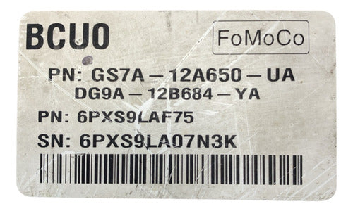 Computadora Ford Fusion 2.5l A/t 14-16 Gs7a-12a650-ua