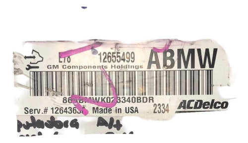 Pcm Computadora Chevrolet Sonic 1.8l 12-16 12655499 (abmw)