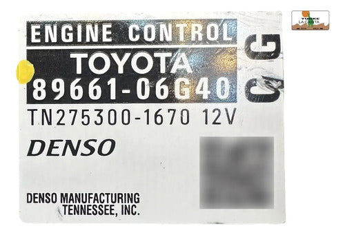 Computadora Toyota Camry 2.4l 08-09 89661-06g40 (cg)