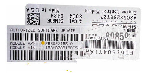 Computadora Dodge Caliber 2.0L 07-10 P68027155AD