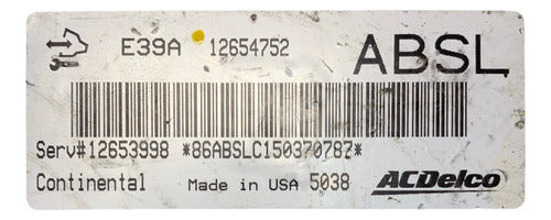Computadora Chevrolet Camaro 3.6l A/t 2015 12654752 (absl)