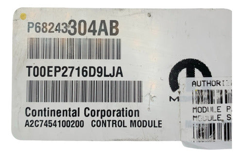 Computadora Dodge Ram 1500 2016-2020 P68243304ab