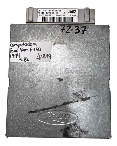Computadora Ford Van E-150 5.8l 1994 F4tf-12a650-mc