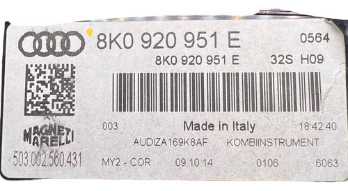 Velocimetro Cluster Audi A4 2015 8k0 920 951 E Negro