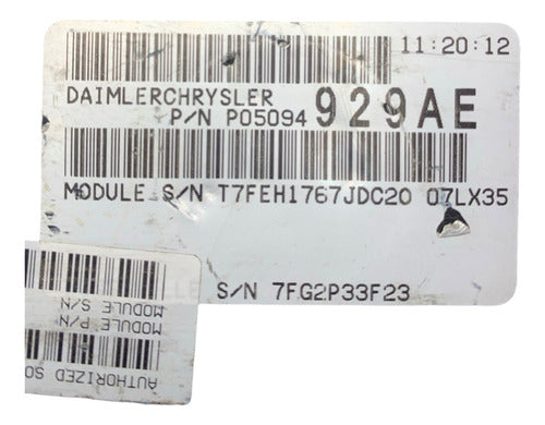 Computadora Dodge Charger 3.5l 2007 P05094929ae