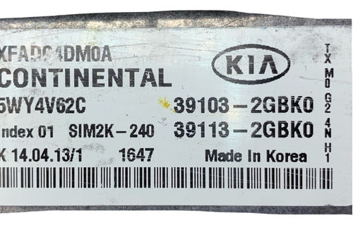 Computadora Kia Sorento 2.4l 14-15 39103-2gbk0