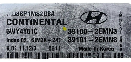 Computadora Hyundai Elantra 1.8l A/t 11-13 39100-2emn3