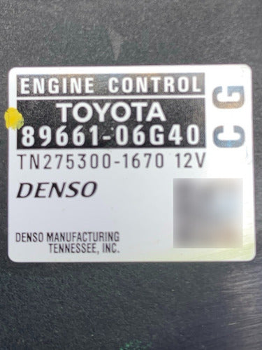 Computadora Toyota Camry 2.4l 08-09 89661-06g40 (cg)