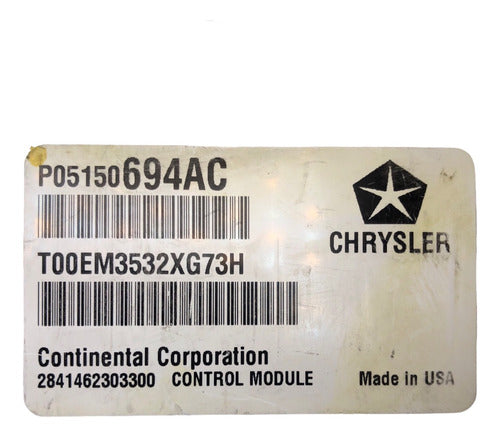 Computadora Dodge Challenger 2013 P05150694ac