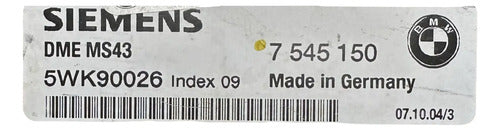 Pcm Computadora Bmw X5 3.0l 2003-2005 7 545 150