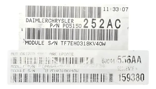Pcm Computadora Dodge Caravan 3.8l A/t 2008 P05150252ac P3