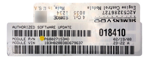 Computadora Dodge Caliber 2.0l 07-10 P68027153ad