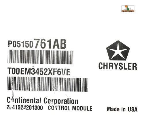 Computadora Dodge Avenger 2.4l 2013 P05150761ab