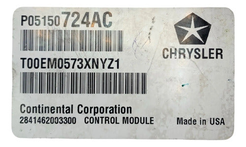 Pcm Computadora Dodge Caravan 12-13 3.6l A/t P05150724ac P2
