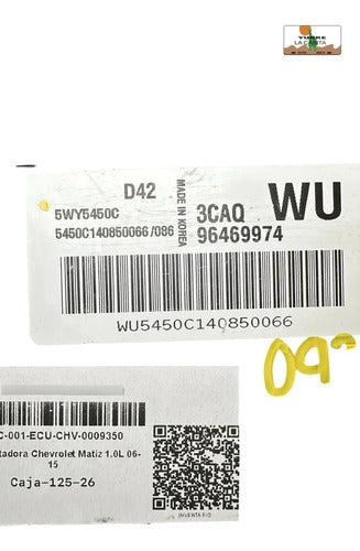Computadora Chevrolet Matiz 1.0l 06-15 5wy5450c (wu)