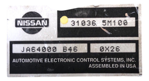 Modulo Tcm Nissan Sentra 2000-2002 31036 5m100