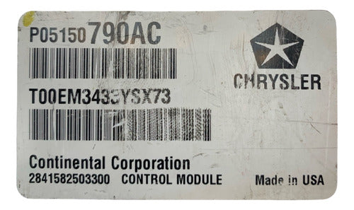Computadora Jeep Grand Cherokee 3.2l A/t 2014 P05150790ac