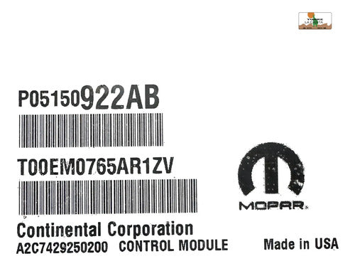 Computadora Dodge Dart 2.0l 2015 P05150922ab