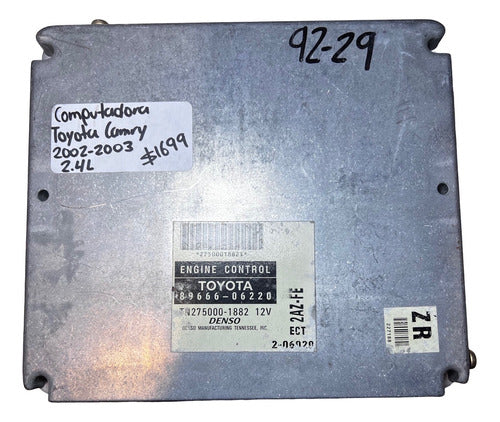Computadora Toyota Camry 2.4l 02-03 89666-06220