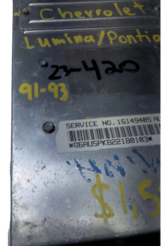 Computadora Chevrolet Lumina 1992 3.1l 16149405 (ausp)