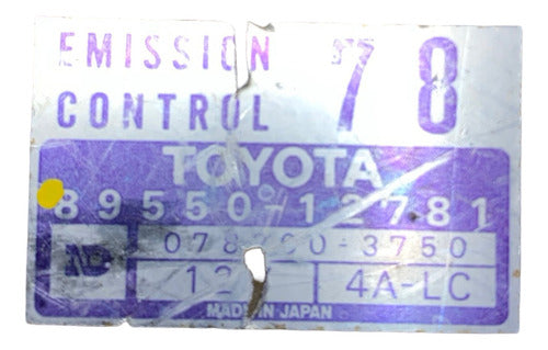 Computadora Toyota Corolla 86-88 89550-12781 (78)
