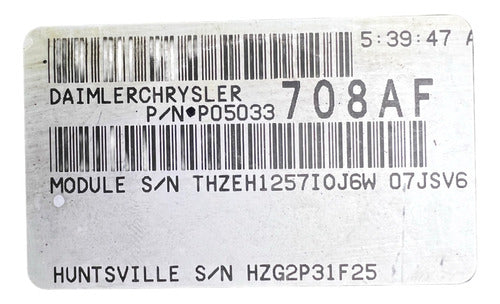 Computadora Dodge Avenger 07-08 P05033708af