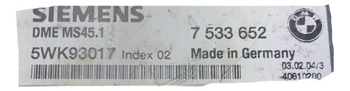 Computadora Bmw 325i 2004-05 V6 5wk93017