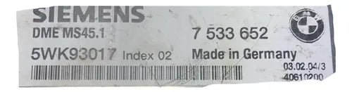 Pcm Computadora Bmw 325i 2004-05 V6 5wk93017