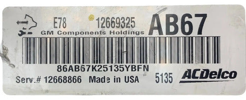 Pcm Computadora Chevrolet Trax 1.4l 2015 12669325 Ab67 P1