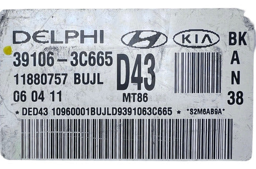 Computadora Hyundai Génesis 3.8l M/t 09-11 39106-3c665