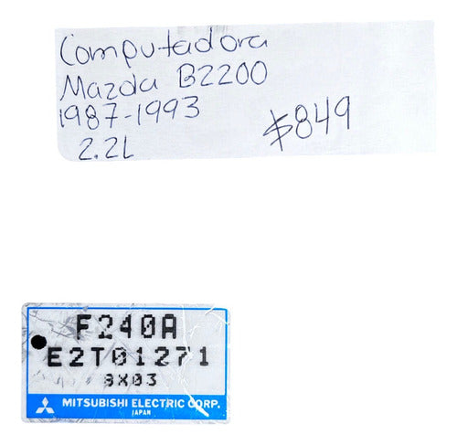 Computadora Mazda B2200 2.2l 87-93 E2t01271