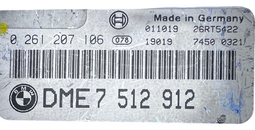 Computadora Bmw X5 4.4l A/t 2002 0 261 207 106