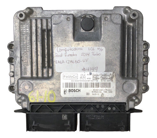 Computadora Ford Fiesta 1.0l M/t 2014 Turbo Ea6a-12a650-uf