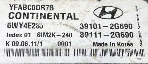 Computadora Hyundai Sonata 2.0l 2011-2014 39101-2g690