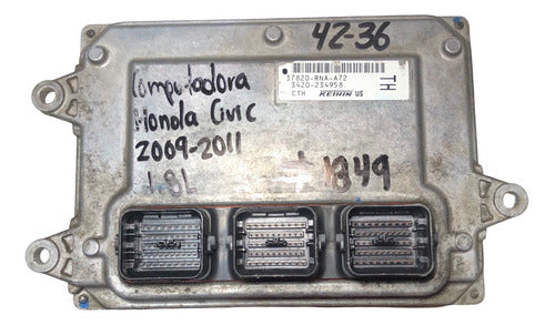 Computadora Honda Civic 1.8l 09-11 37820-rna-a72 (th)