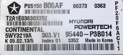 Módulo Tcm Dodge Dart 2.0l A/t 2012-2015 P05150806af