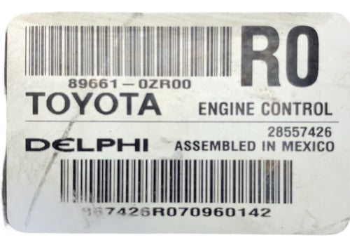 Computadora Toyota Corolla 17 1.8 Aut 89661-0zr00