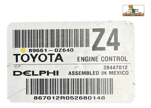 Computadora Toyota Corolla 1.8l A/t 14-16 89661-0z640 (z4)