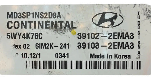 Pcm Computadora Hyundai Elantra 1.8l 11-13 39102-2ema3 P1