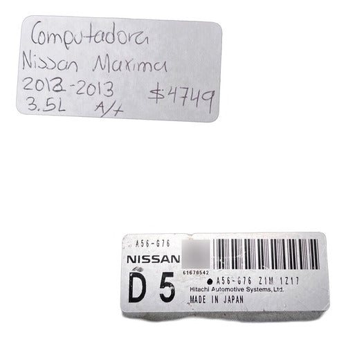 Computadora Nissan Maxima 3.5l A/t 12-13 A56-g76 Z1m (d5)