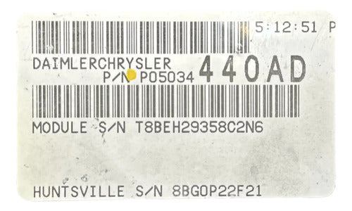 Computadora Chrysler Pt Crusier 2.4l 2006 P05034440ad