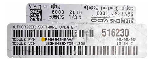 Computadora Dodge Caliber 2.0l 07-10 P05094946ah