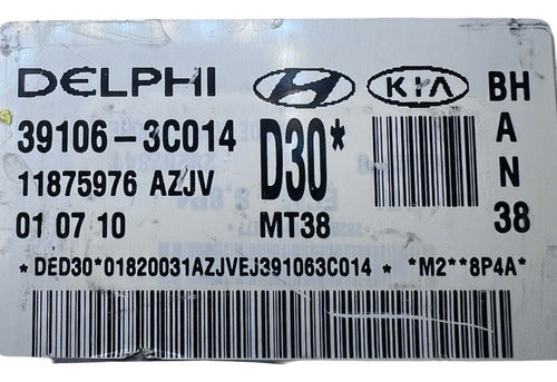 Computadora Hyundai Génesis 3.8l M/t 09-11 39106-3c014