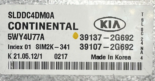 Computadora Kia Sportage 2.4l A/t 2011-2013 39137-2g692