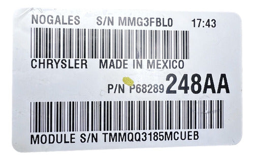 Caja De Fusibles Jeep Patriot 2.4l 16-17 P68289248aa