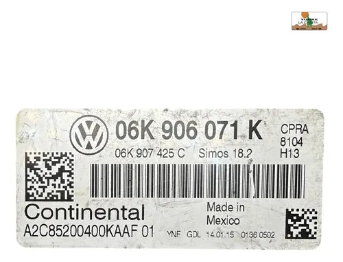 Computadora Jetta 2015 1.8l Aut 06k 906 071 K