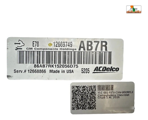 Pcm Computadora Chevrolet Cruze 1.4l 2016